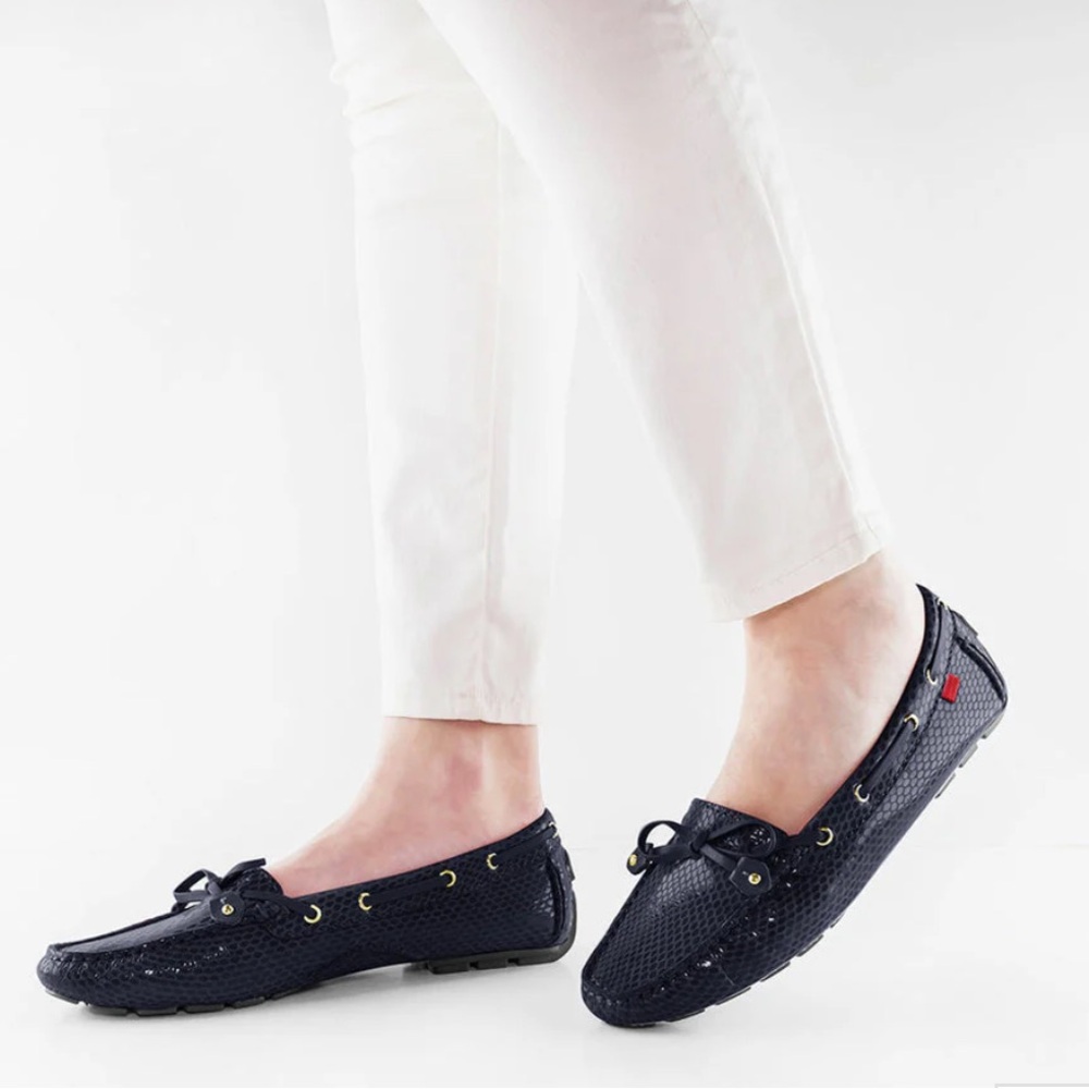 Marc Joseph NY Cypress Hill Navy Snake driving women’s 7 1/2 slip on loafers